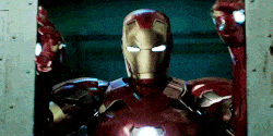 Iron Man emerging from a doorway