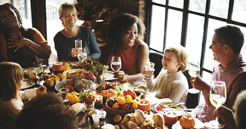 family eating