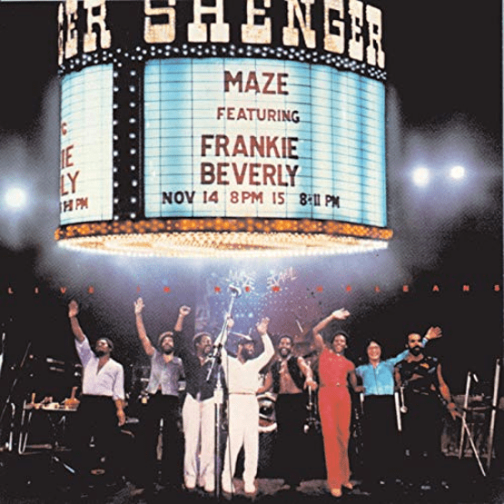 Concert stage with performers celebrating