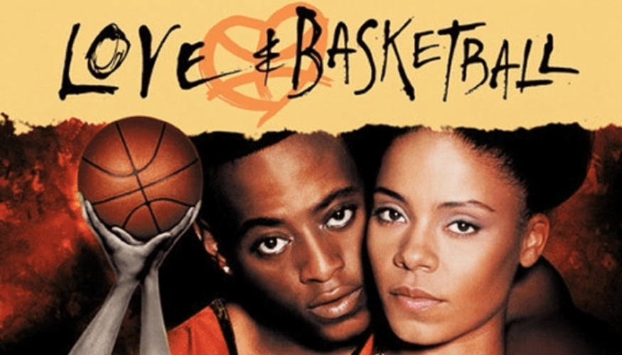 Basketball romance movie poster design.