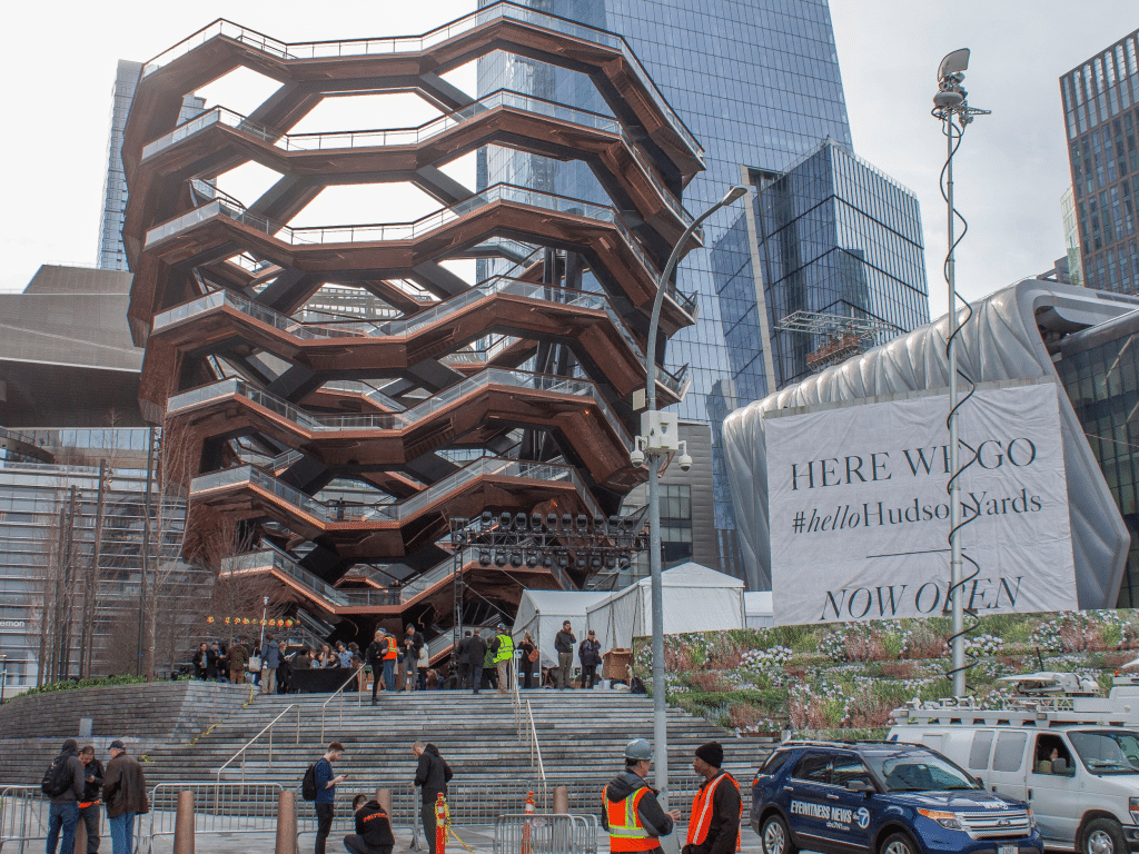 Modern architectural structure at Hudson Yards