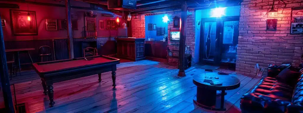 a captivating escape room filled with intricately designed puzzles and mysterious clues, illuminated by soft, atmospheric lighting that enhances the thrill of collaboration and problem-solving among participants.