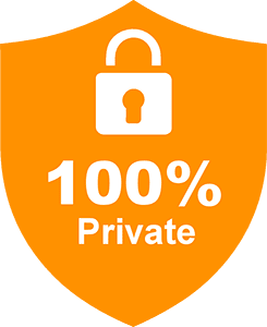 Shield with lock, 100% private