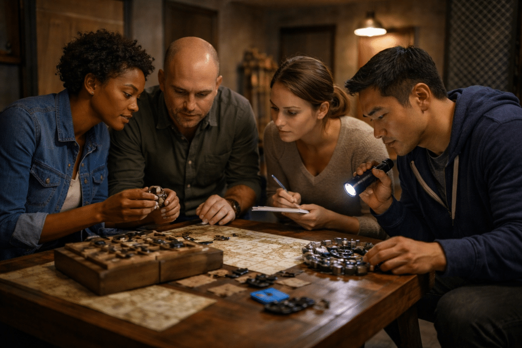 A group playing a private escape room manhattan