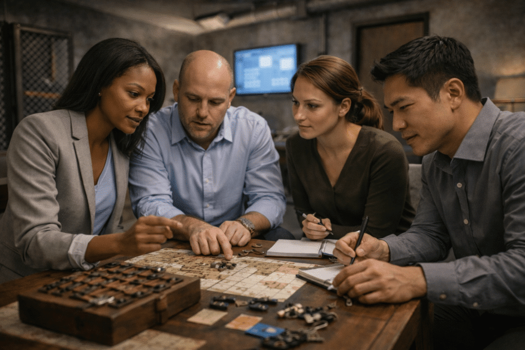 corporate team building escape room